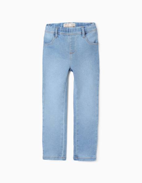 Jegging en denim à taille réglable Bleu+Bleu clair+Bleu foncé 5 - vertbaudet enfant 