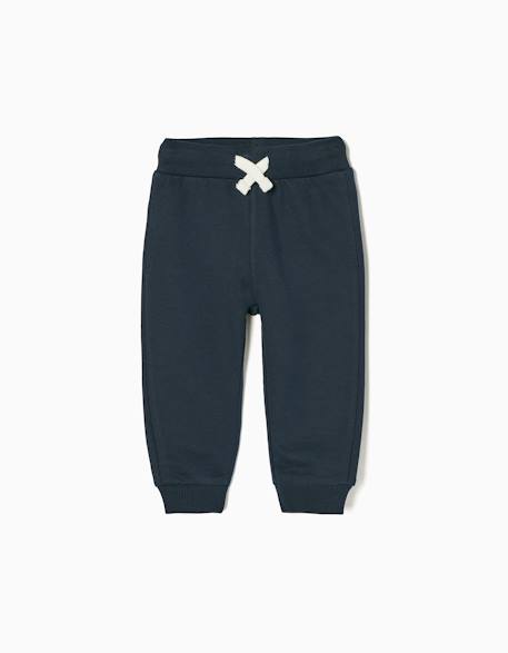 Pantalon de sport en coton Bleu foncé+Gris 1 - vertbaudet enfant 