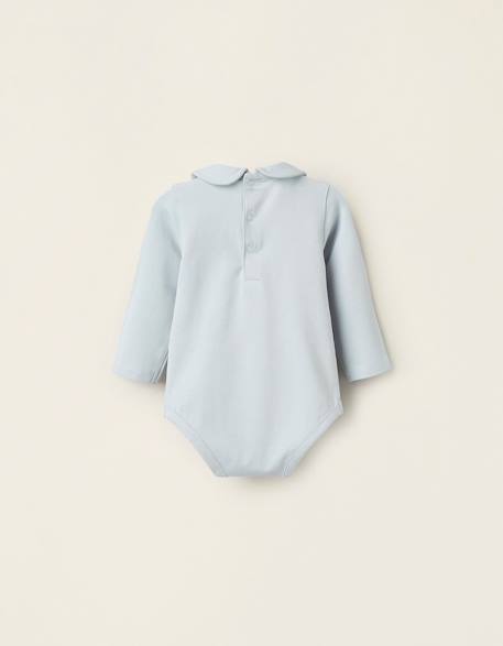Pack 2 bodies avec col claudine Bleu clair 2 - vertbaudet enfant 