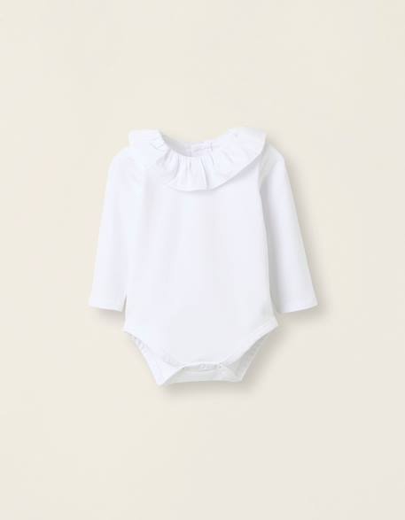 Bébé-Body-blouse avec volants en coton