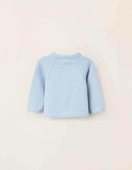 Gilet en maille en coton Blanc+Bleu clair+Bleu foncé+Rose clair 5 - vertbaudet enfant 