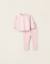 Ensemble en maille à rayures Bleu clair+Gris clair+Rose 9 - vertbaudet enfant 