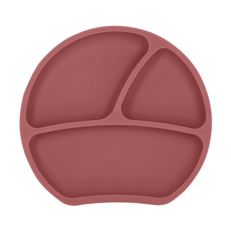 Assiette à compartiments avec ventouse aquamarine+gris clair+gris foncé+menthe+Rose foncé+rose pâle 25 - vertbaudet enfant 