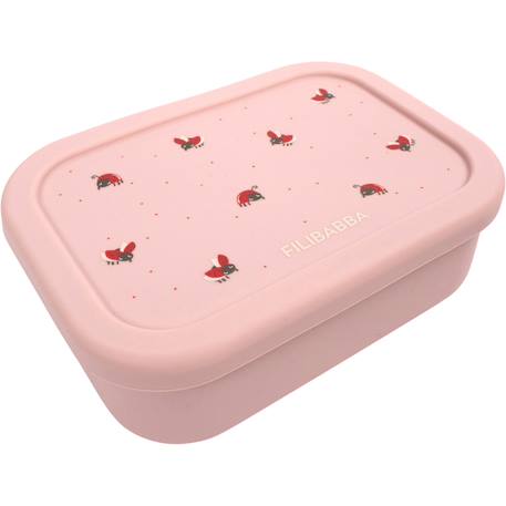 Lunch box silicone lucky Ecru, marron, vert+Rose, rouge, noir 1 - vertbaudet enfant 