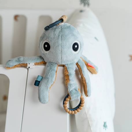 Peluche d'activités vibrante à suspendre jelly bleu Bleu, ocre 2 - vertbaudet enfant 