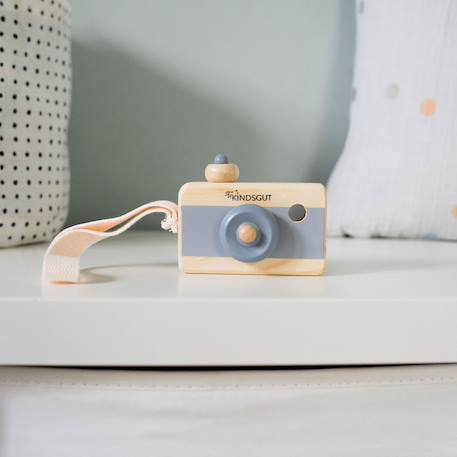 Appareil photo en bois aquamarine Aquamarine+Gris foncé 9 - vertbaudet enfant 