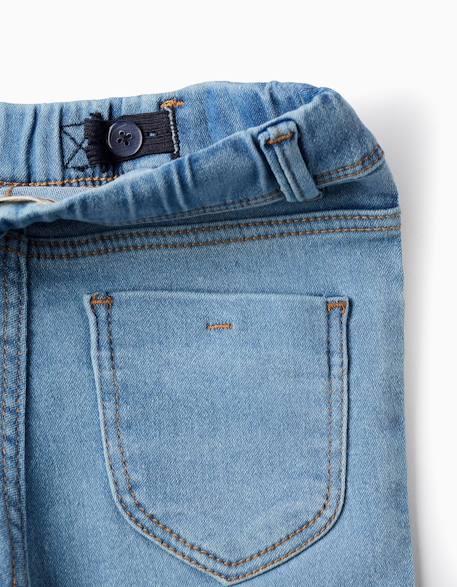 Jegging en denim à taille réglable Bleu+Bleu clair+Bleu foncé 7 - vertbaudet enfant 