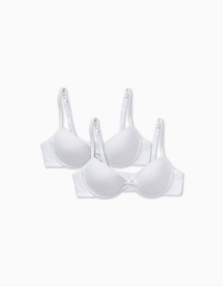 Pack 2 soutiens-gorge à armatures Blanc 1 - vertbaudet enfant 