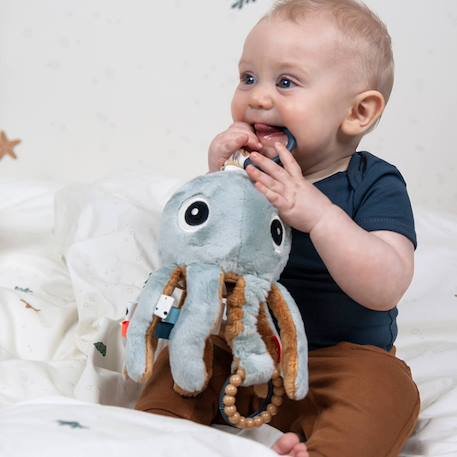 Peluche d'activités vibrante à suspendre jelly bleu Bleu, ocre 3 - vertbaudet enfant 