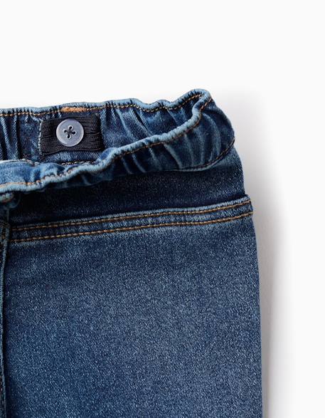 Pantalon en jean Bleu+Bleu foncé 3 - vertbaudet enfant 