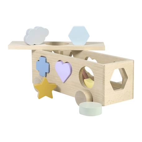 Boîte à formes voiture Bois 1 - vertbaudet enfant 