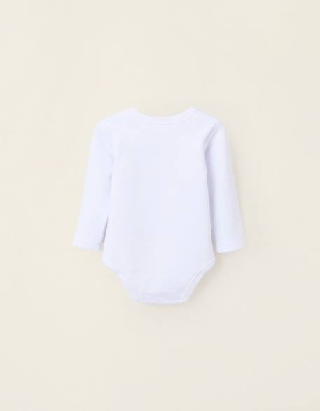 Pack 4 bodies unis peigné en coton Blanc 2 - vertbaudet enfant 