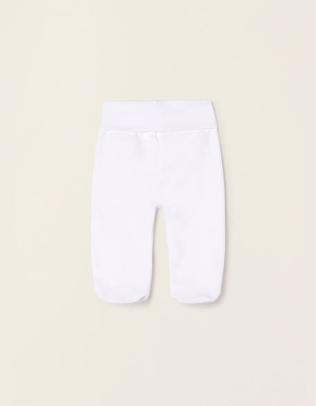 Pack 4 pantalons avec plis et ceinture haute Blanc 2 - vertbaudet enfant 