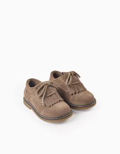 Chaussures-Chaussures bébé 17-26-Chaussures en daim à franges