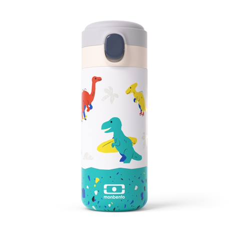 Gourde isotherme à bec verseur 360ml pop Bleu dino+Bleu infinity+Bleu wolf+Graphic papercut+Rose birds+Vert natural 1 - vertbaudet enfant 