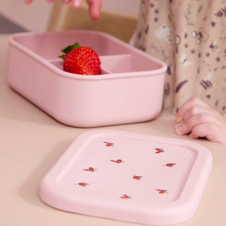 Lunch box silicone lucky Ecru, marron, vert+Rose, rouge, noir 5 - vertbaudet enfant 