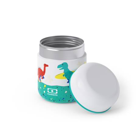 Lunch box isotherme enfant 280ml capsule Bleu dino+Cannelle fox+Rose birds+Vert raccoon 2 - vertbaudet enfant 