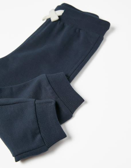 Pantalon de sport en coton Bleu foncé+Gris 3 - vertbaudet enfant 
