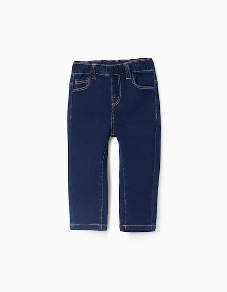Pantalon en jean Bleu+Bleu foncé 5 - vertbaudet enfant 