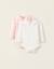Pack 2 bodies avec col claudine Rose clair 1 - vertbaudet enfant 