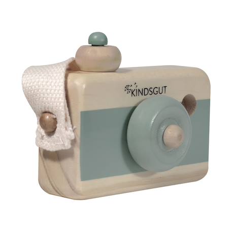 Appareil photo en bois aquamarine Aquamarine+Gris foncé 5 - vertbaudet enfant 