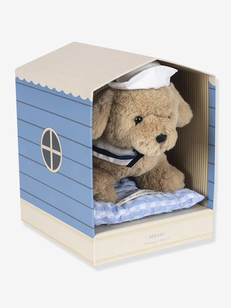 Peluche chien Milou et son coussin marron 1 - vertbaudet enfant 