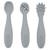 Lot de 3 cuillères d'apprentissage en silicone Gris 1 - vertbaudet enfant 