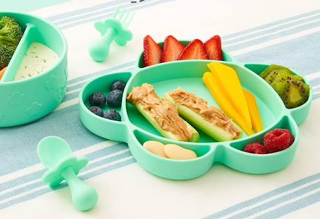 Coffret repas en silicone ventouse 4 pièces Vert 3 - vertbaudet enfant 