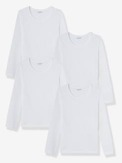 Lot de 4 T-shirts maillot de corps BASICS  - vertbaudet enfant