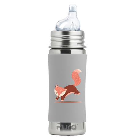 Biberon à bec en inox 325 ml - fox Gris 1 - vertbaudet enfant 