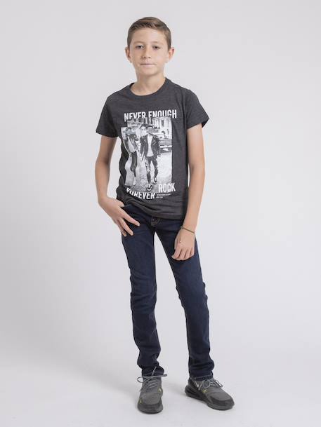 T-shirt col rond pur coton jamijel garçon Antra+Bleu marine+Noir 8 - vertbaudet enfant 