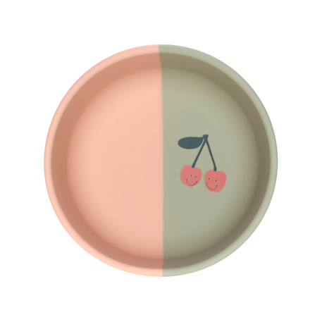 Bol en silicone - happy fruits - cerise Rose 2 - vertbaudet enfant 