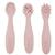 Lot de 3 cuillères d'apprentissage en silicone Rose 1 - vertbaudet enfant 