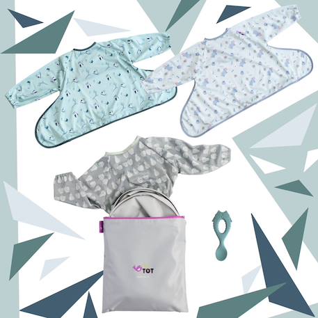 Coffret la dme - 1 kit dove grey + 2 bavoirs pour kit + 1 cuillère Bleu 4 - vertbaudet enfant 
