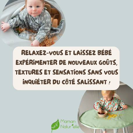 Kit bavoir et plateau transportable Vert 4 - vertbaudet enfant 