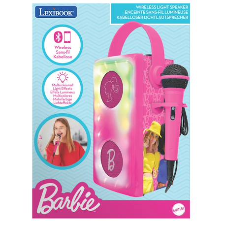 Puissante enceinte bluetooth lumineuse barbie avec micro MULTICOLORE 3 - vertbaudet enfant 