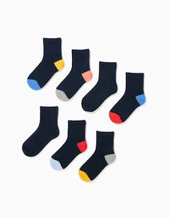 Pack 7 paires de chaussettes avec détails colorés  - vertbaudet enfant