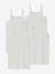Lot 4 débardeurs maillot de corps BASICS blanc 1 - vertbaudet enfant 