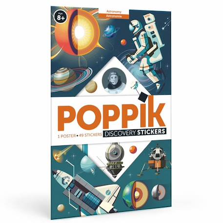 Poster géant 40 stickers astronomie Multi-coloured 2 - vertbaudet enfant 