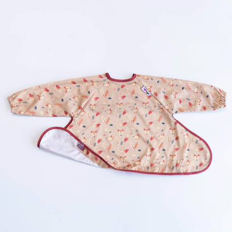 Bavoir manches longues nomade taille unique foxes Rose 1 - vertbaudet enfant 