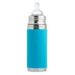 Puériculture-Biberon isotherme en inox 260 ml - aqua