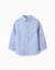 Chemise en coton Blanc+Bleu clair 4 - vertbaudet enfant 