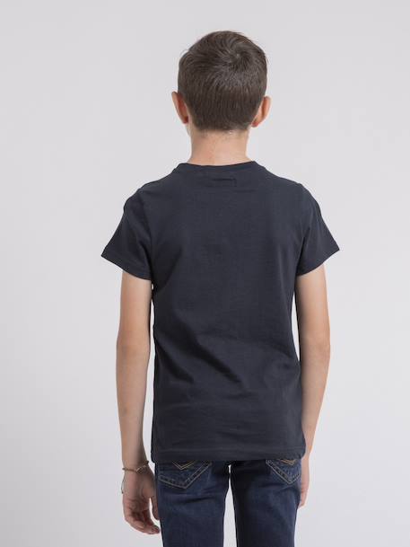 T-shirt col rond pur coton jamijel garçon Antra+Bleu marine+Noir 2 - vertbaudet enfant 
