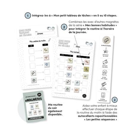 Les magnétos - mes bonnes habitudes - ma routine du matin Multi-coloured 2 - vertbaudet enfant 