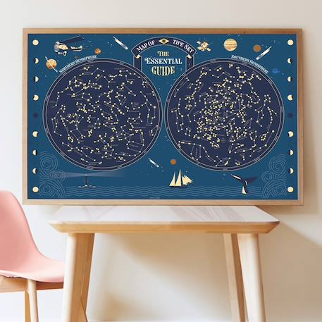 Poster géant 640 stickers phosphorescents le ciel Multi-coloured 1 - vertbaudet enfant 