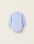 Body-chemise en coton Blanc+Bleu clair 6 - vertbaudet enfant 