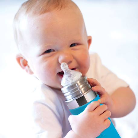 Biberon isotherme en inox 260 ml - aqua Bleu 6 - vertbaudet enfant 