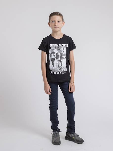 T-shirt col rond pur coton jamijel garçon Antra+Bleu marine+Noir 12 - vertbaudet enfant 