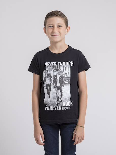 T-shirt col rond pur coton jamijel garçon Antra+Bleu marine+Noir 9 - vertbaudet enfant 