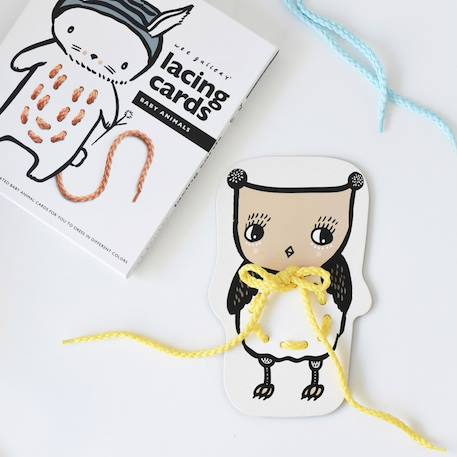 Cartes de laçage - bébés animaux Multi-coloured 6 - vertbaudet enfant 